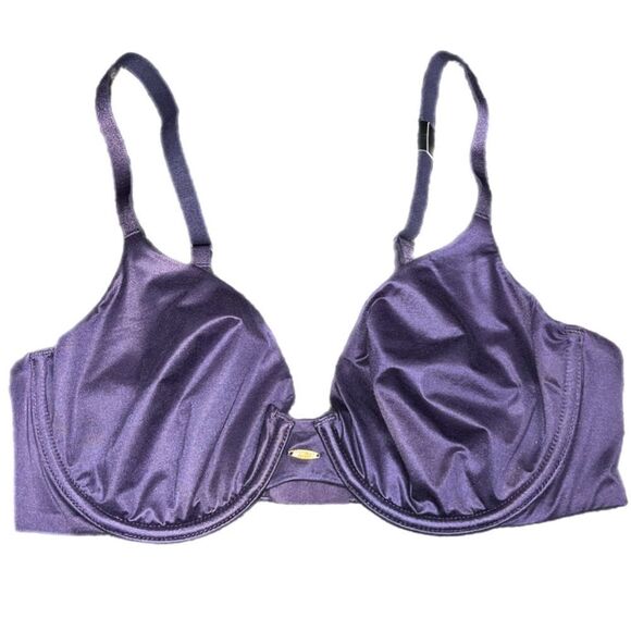 Victoria’s Secret Supersoft Satiny Fabulous unlined semi demi bra purple - Picture 6 of 6